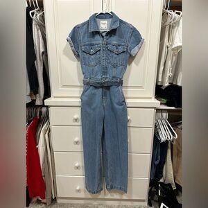 Abercrombie & Fitch Blue Denim Jumpsuit